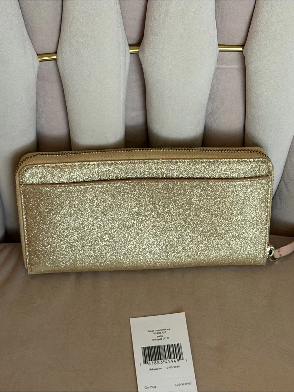 Kate Spade Large Continental Wallet Joeley in Rose Gold ORG RETAIL $189